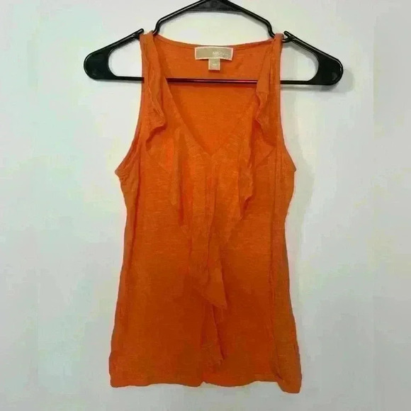 Michael Kors Sleeveless Blouse Tank Top Orange Womens XS - Picture 1 of 8
